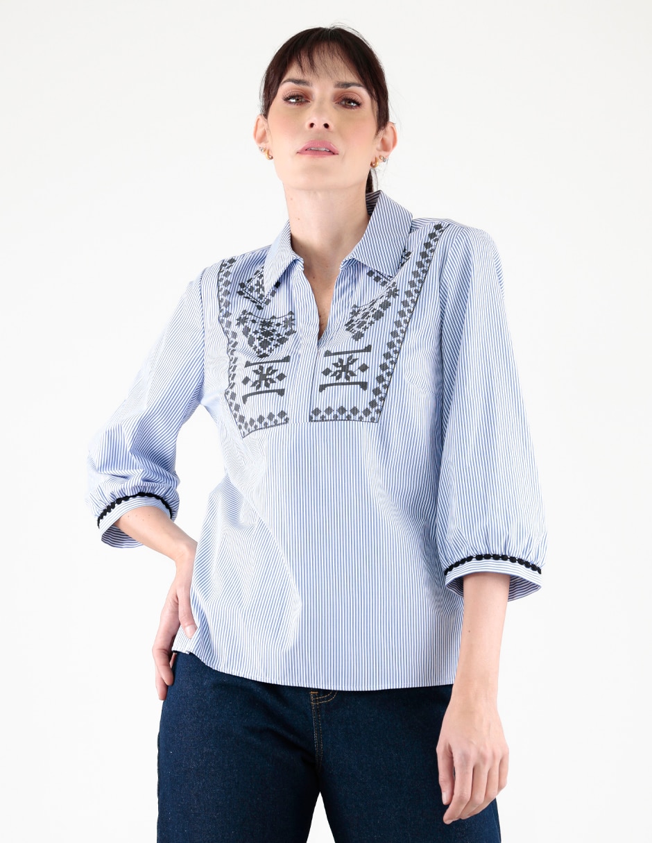 Blusa manga 3/4 para mujer
