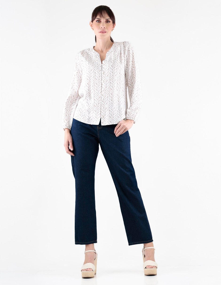 Blusa camisera manga larga para mujer 3