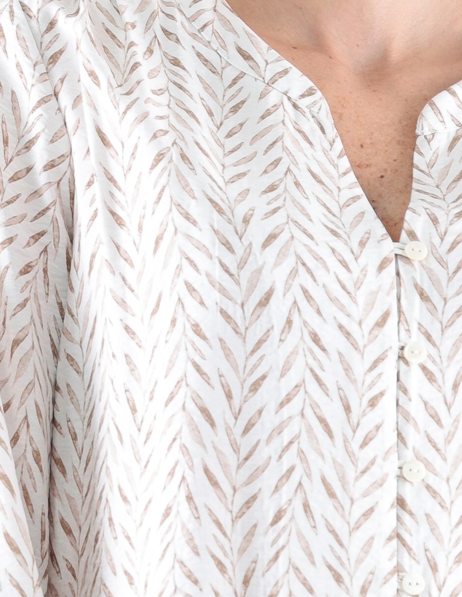Blusa camisera manga larga para mujer 4