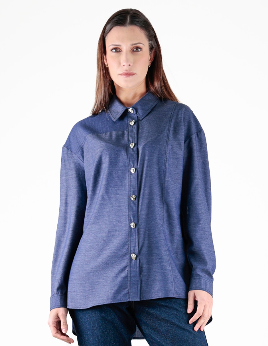 Blusa manga larga para mujer