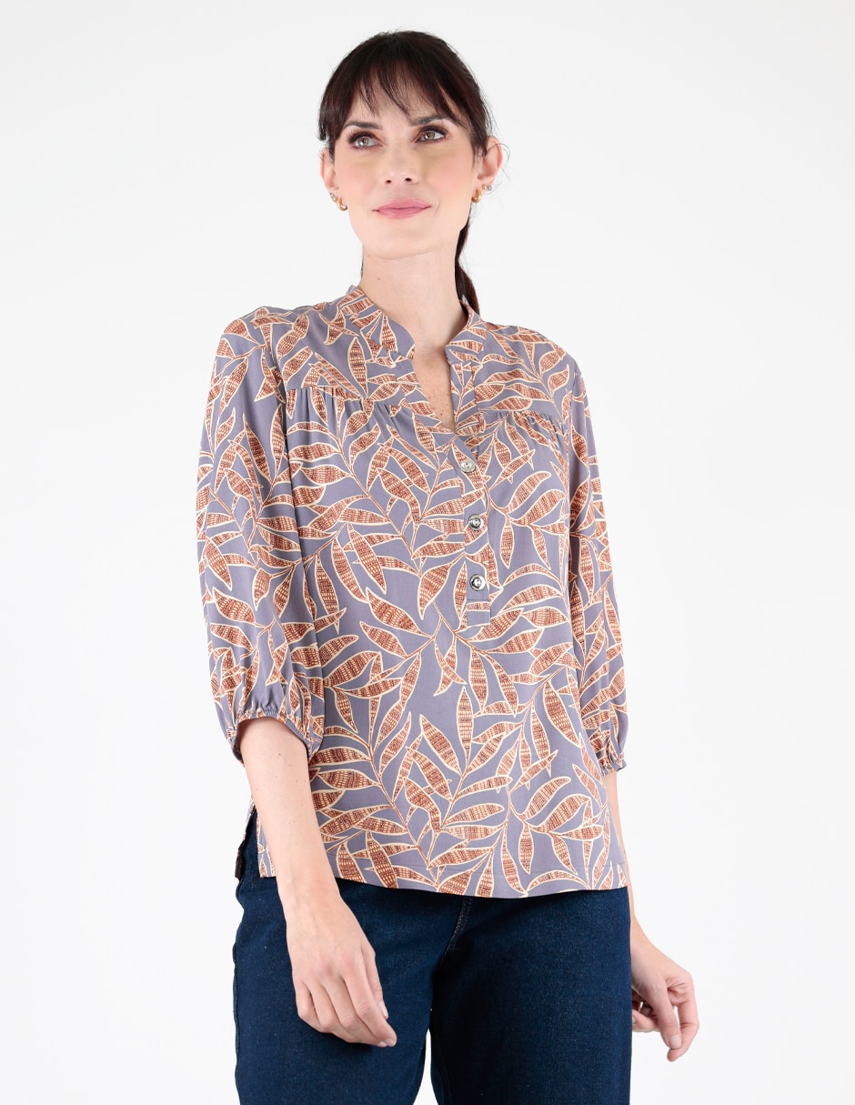Blusa manga 3/4 para mujer Blusa manga 3/4 para mujer