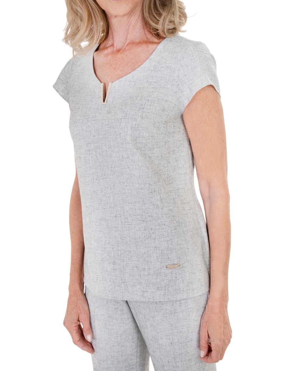 Blusa manga corta para mujer 4