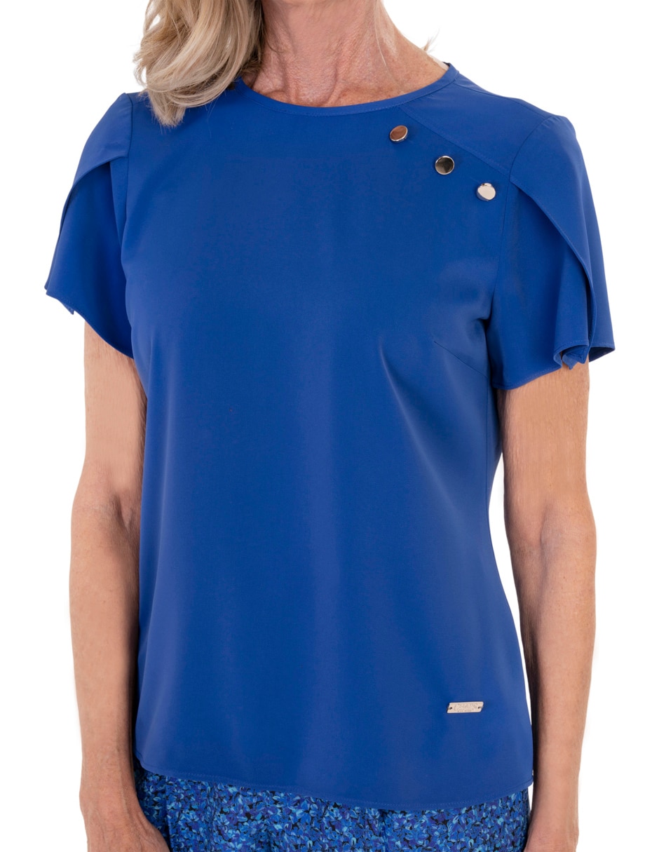 Blusa manga corta para mujer 4