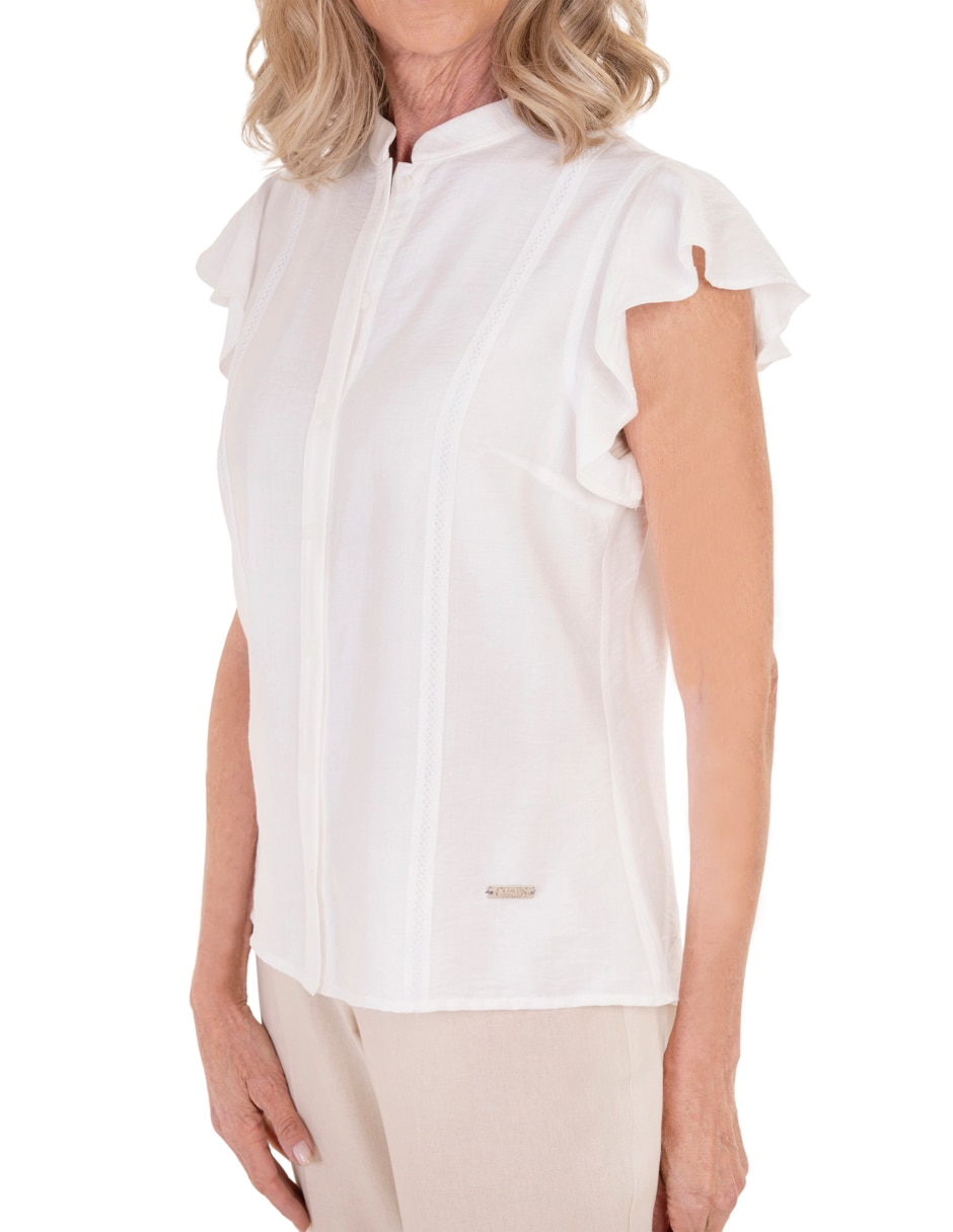 Blusa manga corta para mujer 4