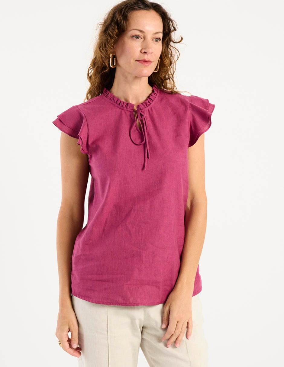 Blusa manga corta para mujer