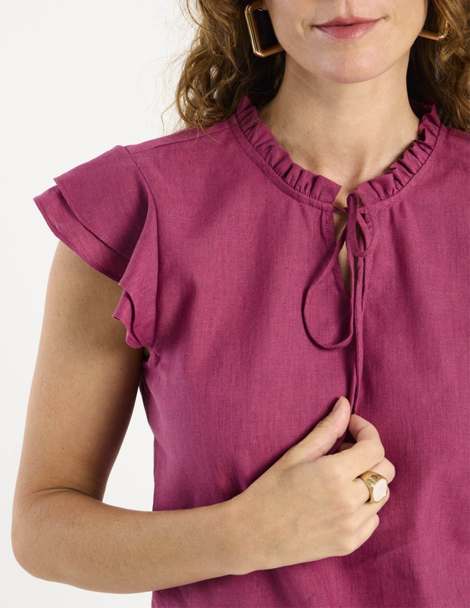 Blusa manga corta para mujer 5