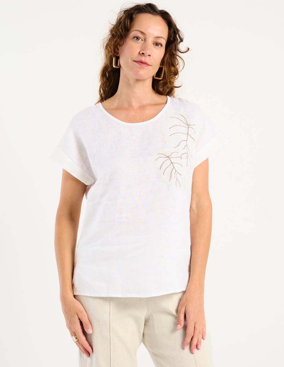 Blusa manga corta para mujer