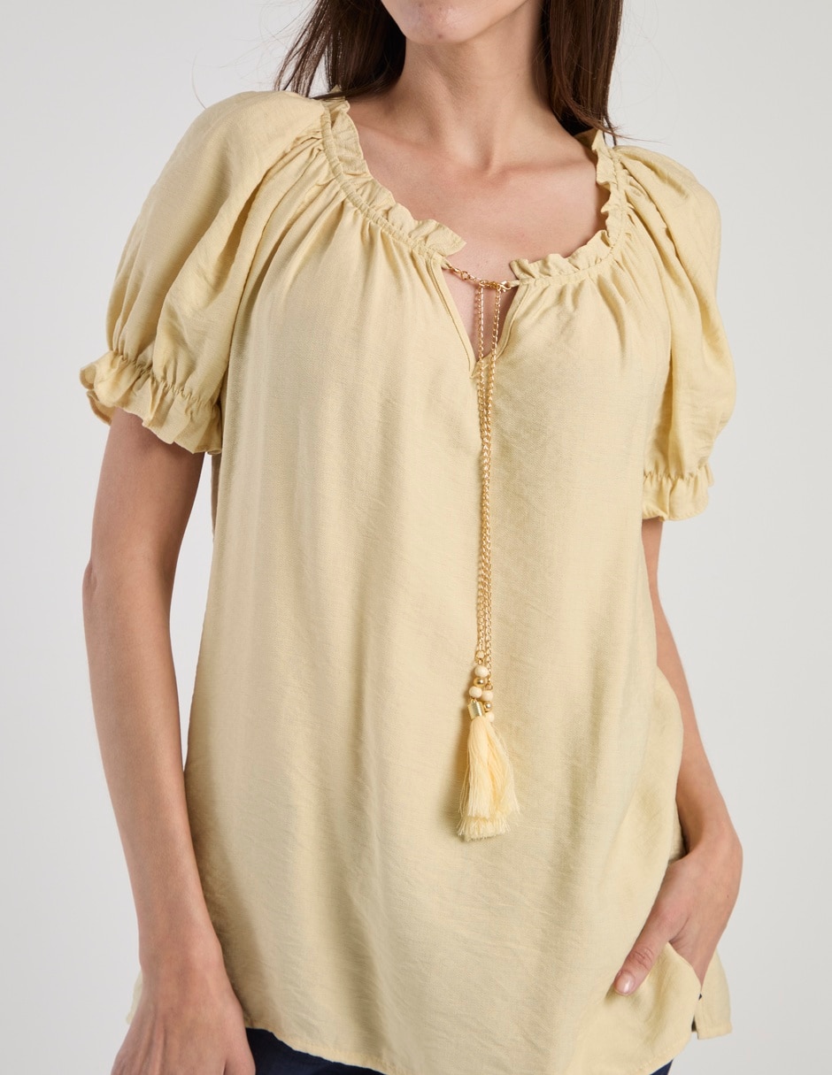 Blusa manga corta para mujer 4