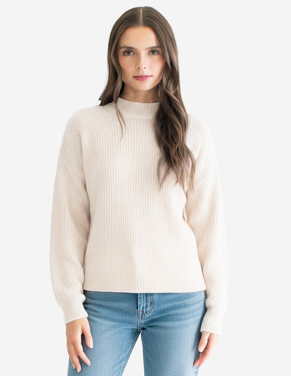 Suéter cuello redondo para mujer