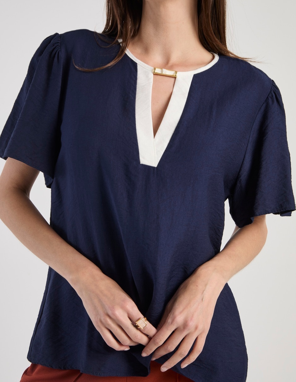 Blusa manga corta para mujer 4