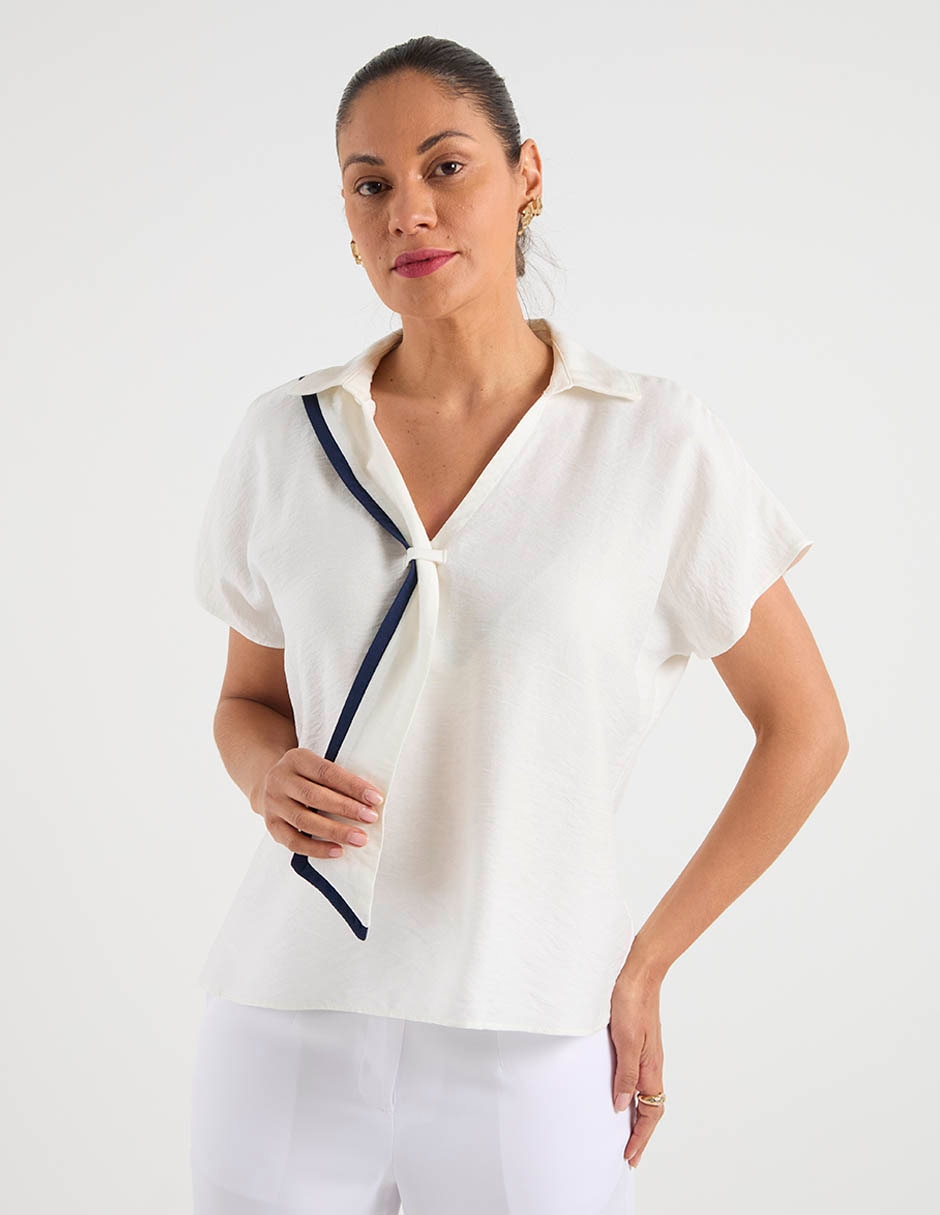 Blusa manga corta para mujer