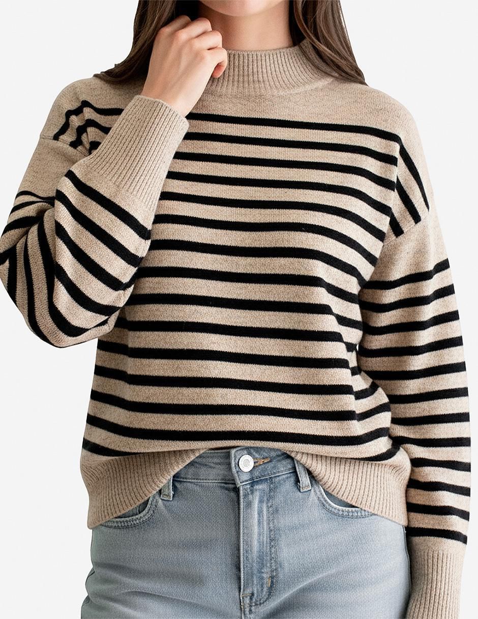Suéter cuello redondo para mujer 4