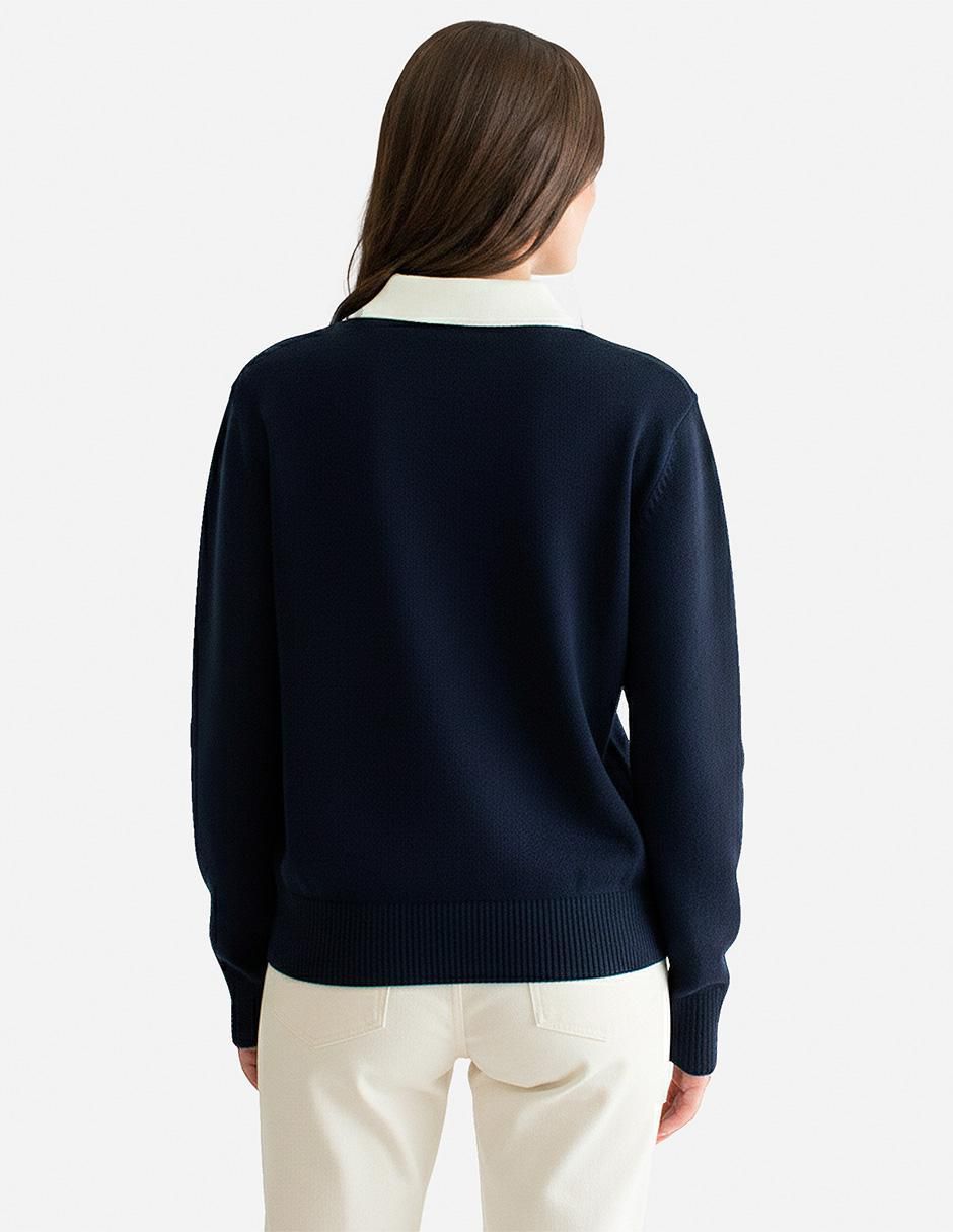 Suéter cuello polo para mujer 2
