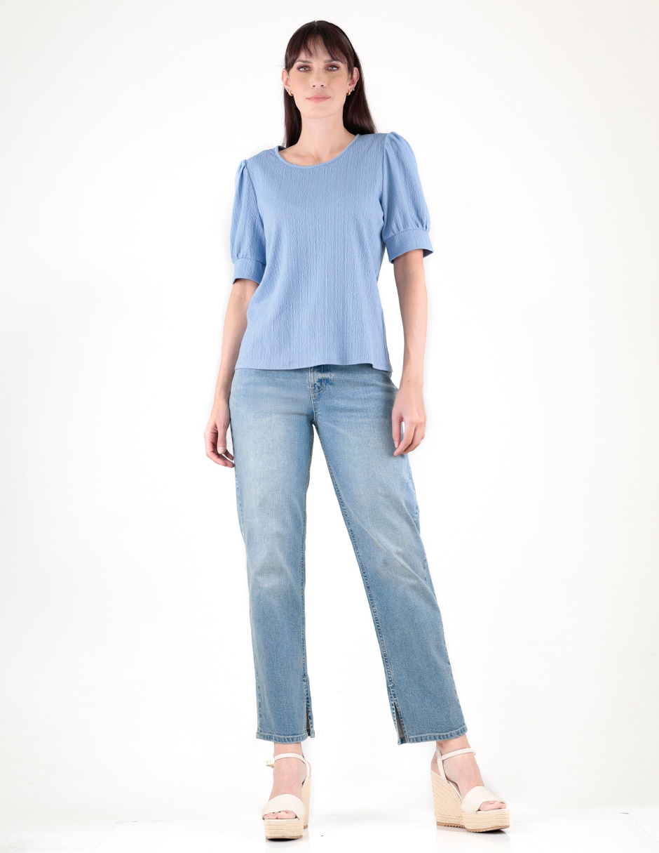 Blusa manga al codo para mujer 3