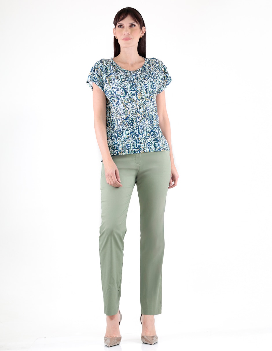 Blusa manga corta para mujer 3