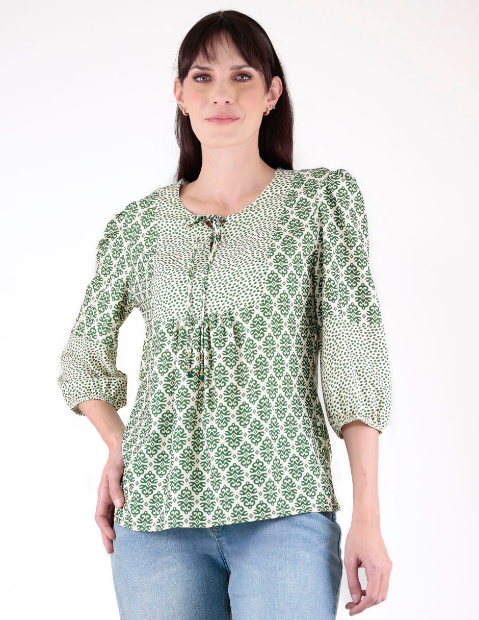 Blusa manga 3/4 para mujer