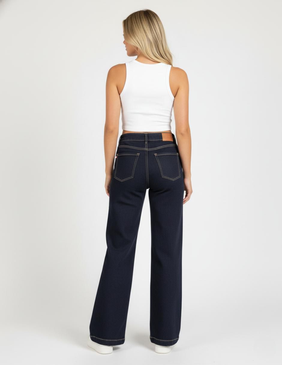 "jeans/jegging/jeans jogger" regular wide leg obs jeans 01-104-d básicos "para mujer"