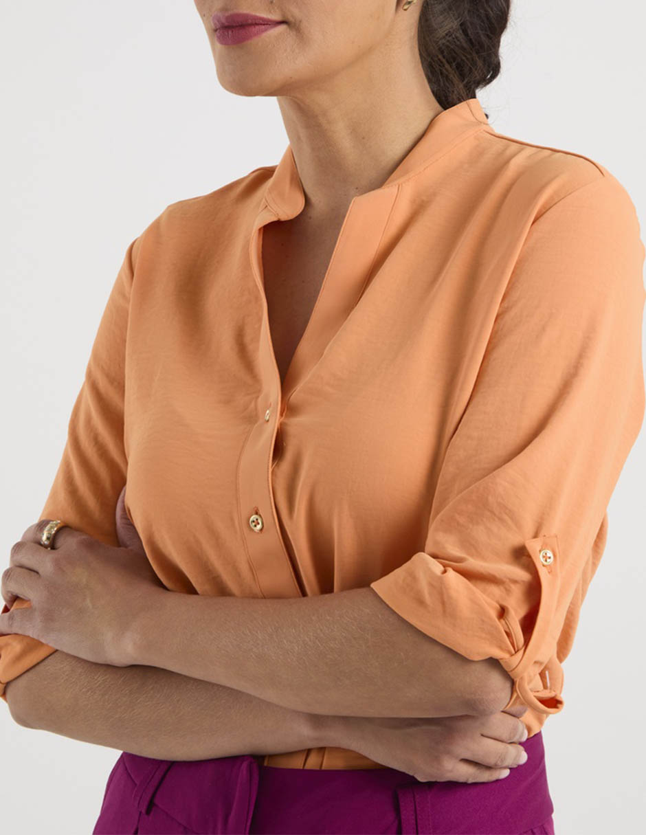 Blusa camisera manga 3/4 para mujer 4