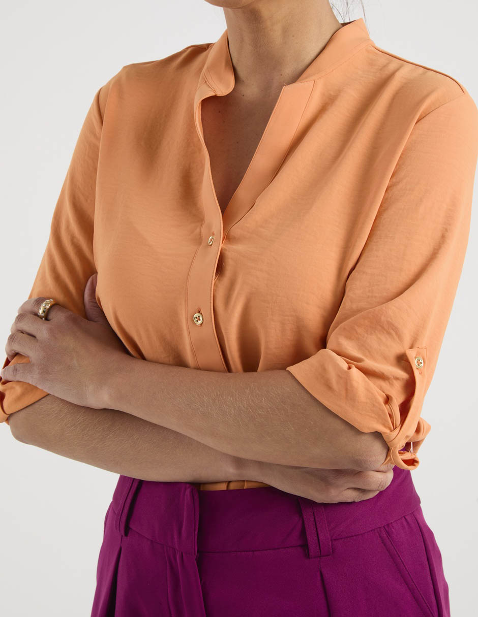Blusa camisera manga 3/4 para mujer 5