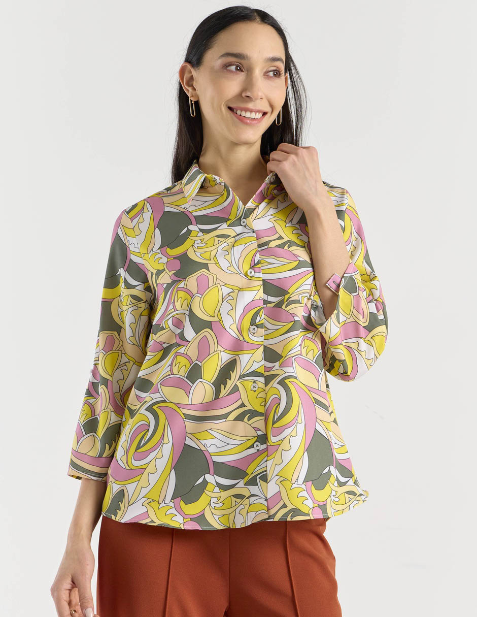 Blusa camisera LPC manga 3/4 para mujer 2