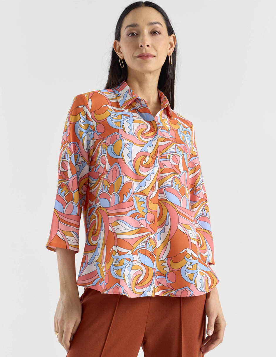 Blusa manga 3/4 para mujer
