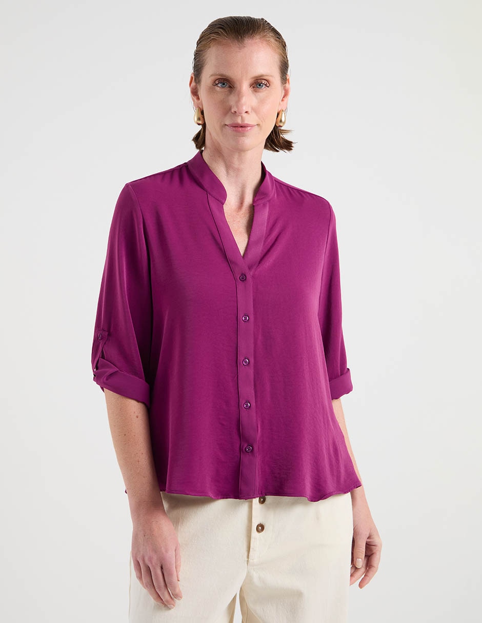Blusa camisera LPC manga 3/4 para mujer