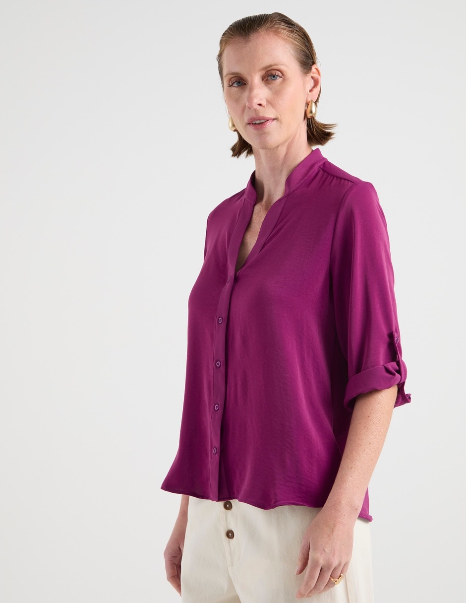 Blusa camisera LPC manga 3/4 para mujer 2