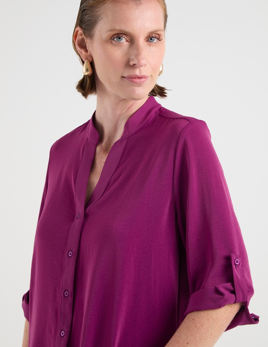 Blusa camisera LPC manga 3/4 para mujer 4