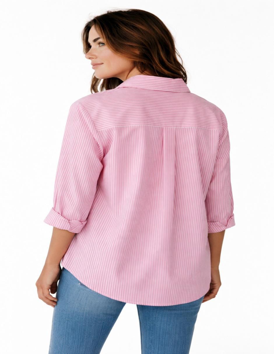 Blusa camisera manga 3/4 para mujer 4