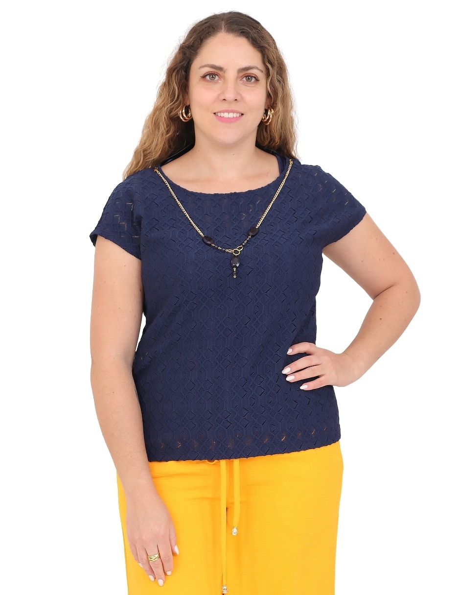 Blusa manga corta para mujer