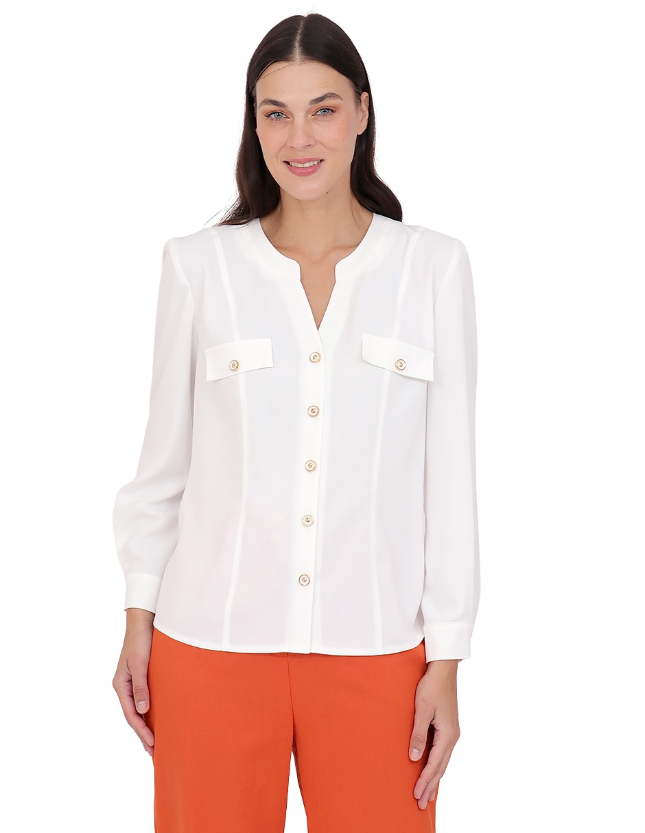 Blusa manga larga para mujer