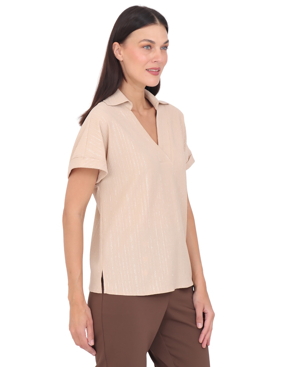 Blusa manga corta para mujer 3