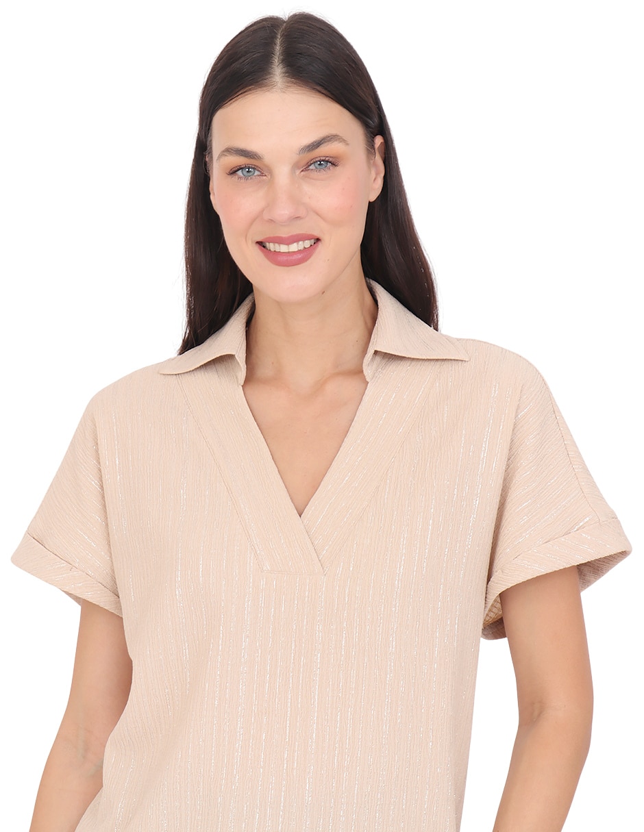 Blusa manga corta para mujer 5