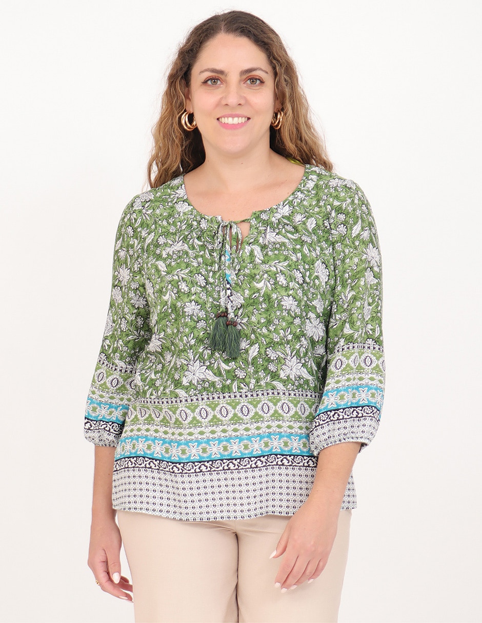 Blusa manga 3/4 para mujer