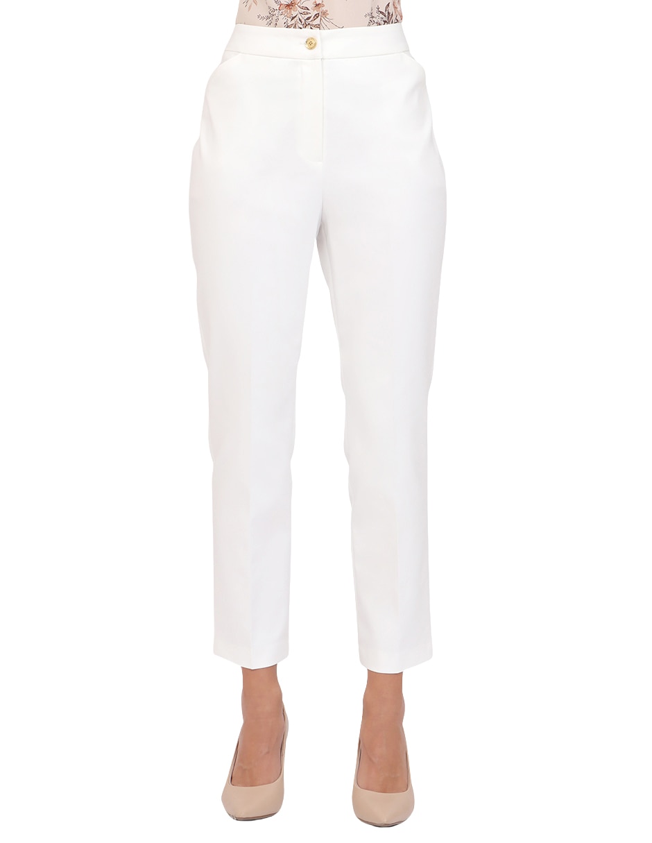 Pantalón regular slim para mujer