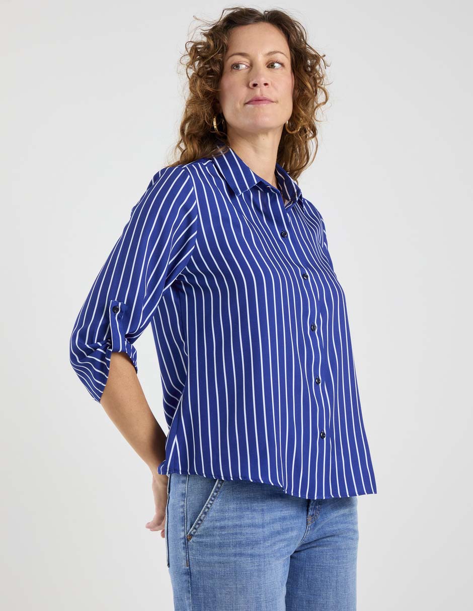 Blusa camisera manga 3/4 para mujer 2
