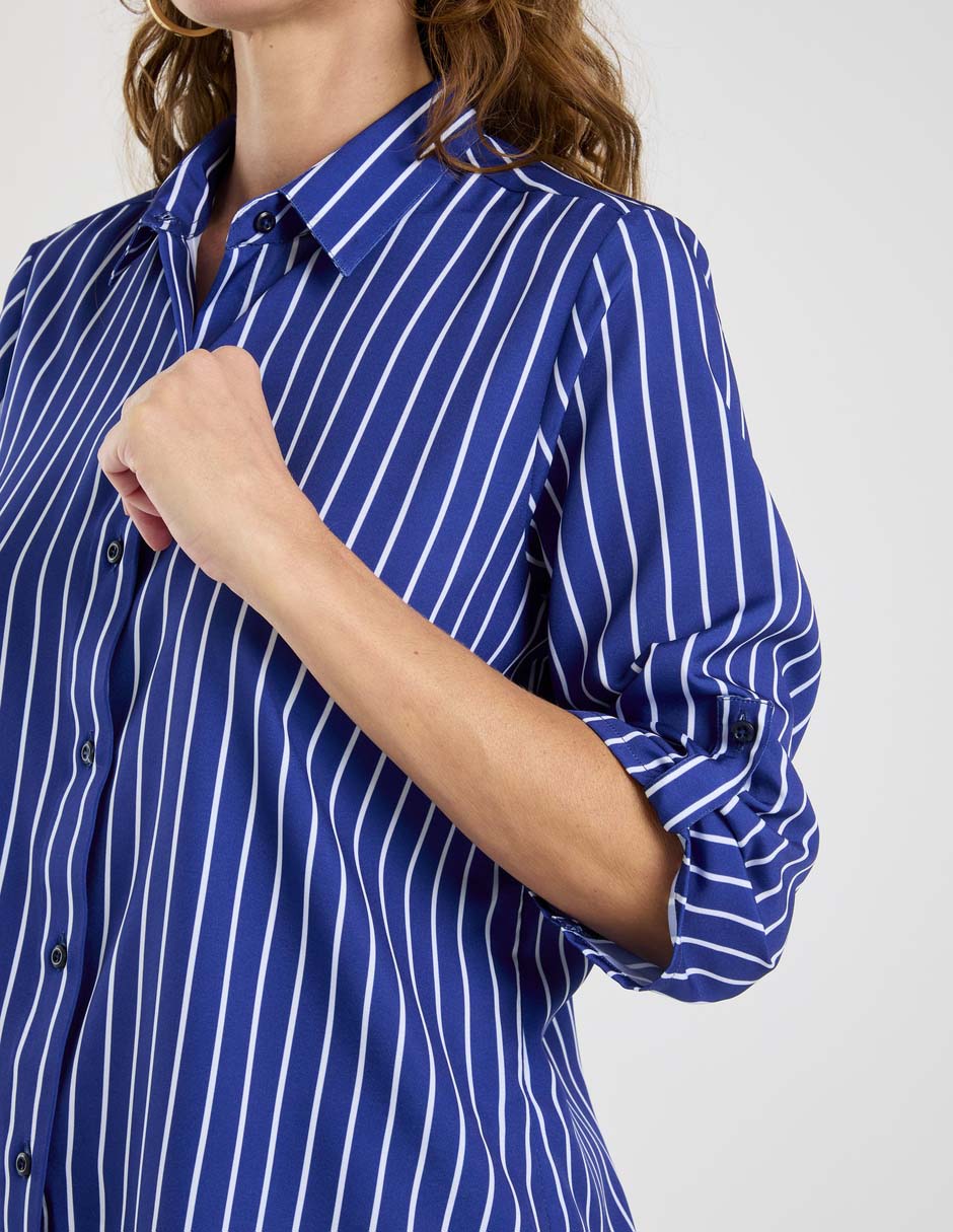 Blusa camisera manga 3/4 para mujer 5
