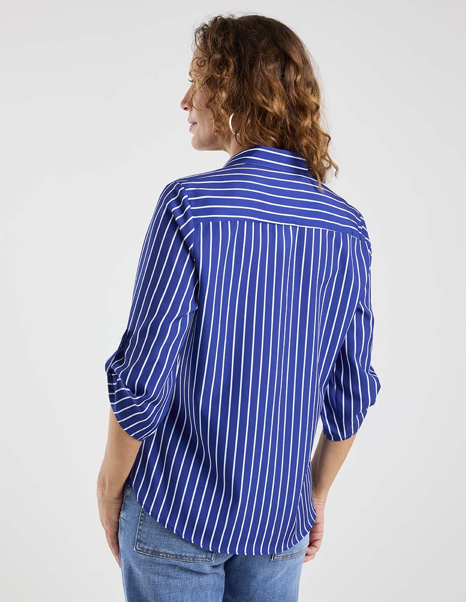 Blusa camisera manga 3/4 para mujer 6