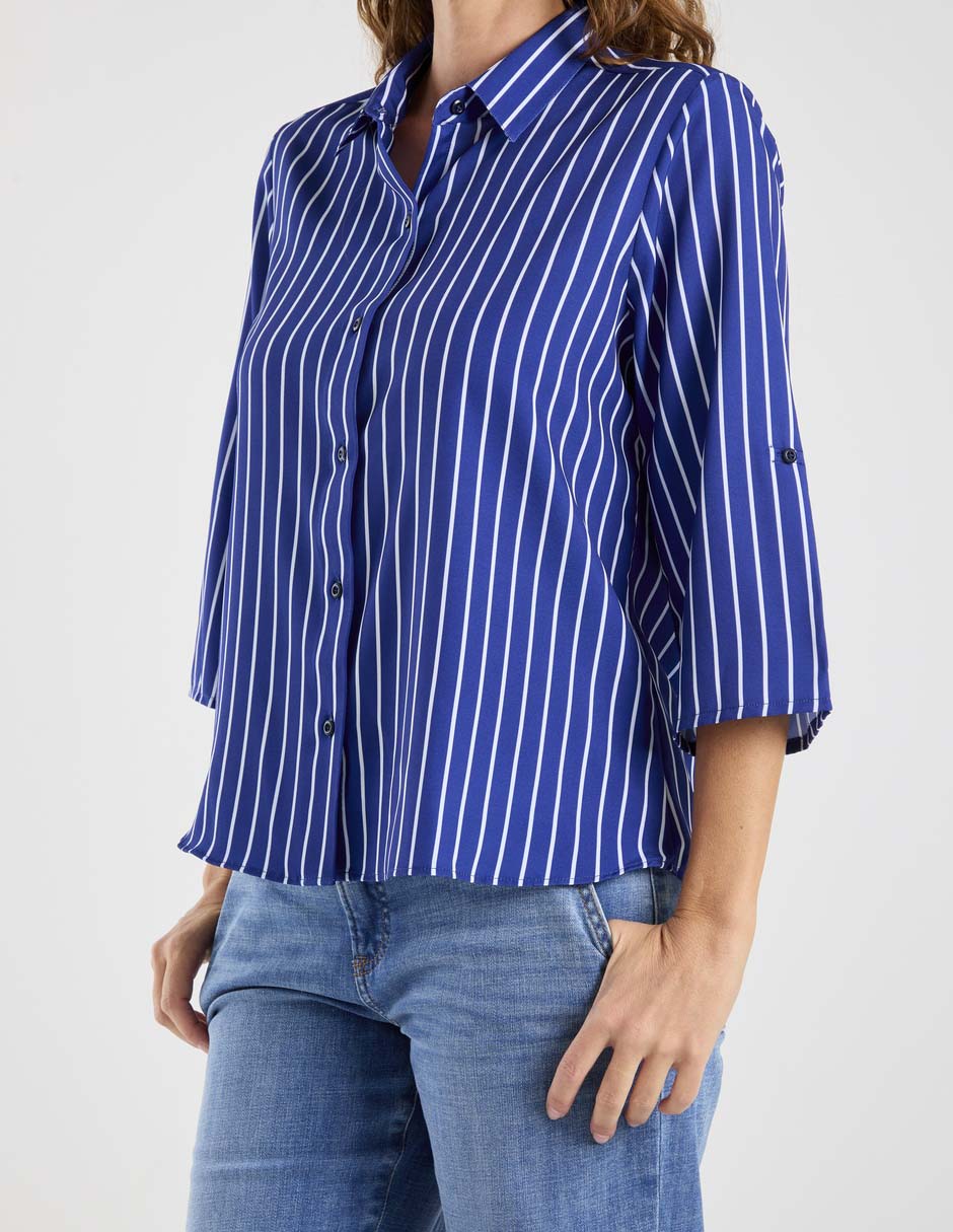 Blusa camisera manga 3/4 para mujer 7