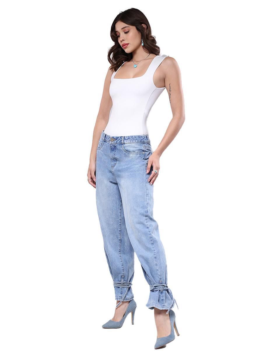 Jeans relaxed amplio cintura alta SB4655 para mujer 2