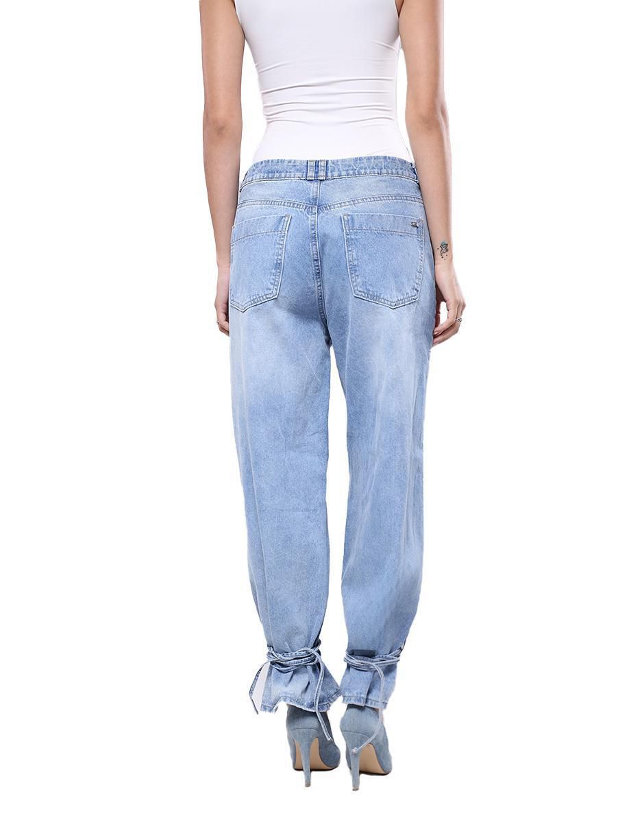 Jeans relaxed amplio cintura alta SB4655 para mujer 4