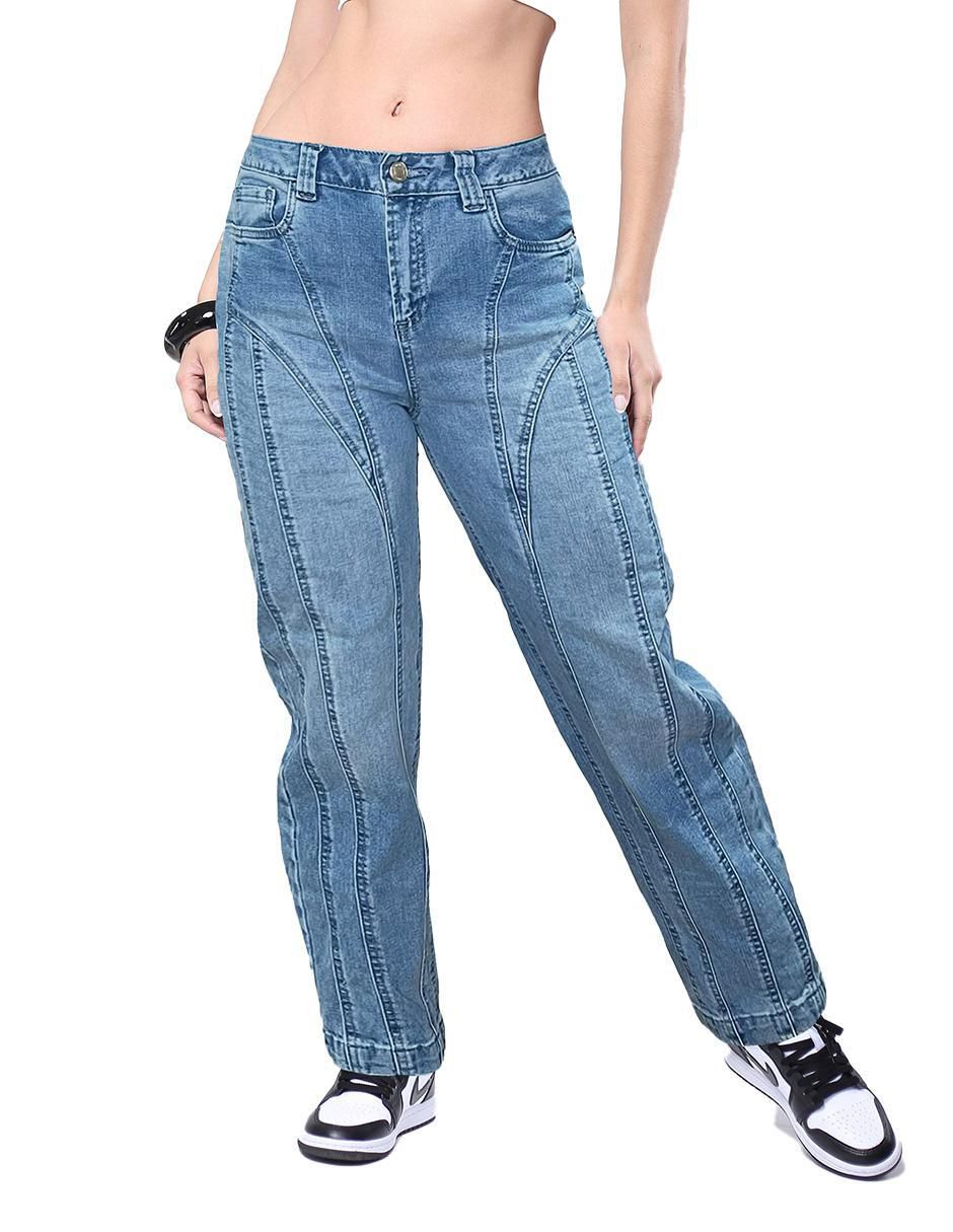 Jeans mom media cintura SB4702 para mujer
