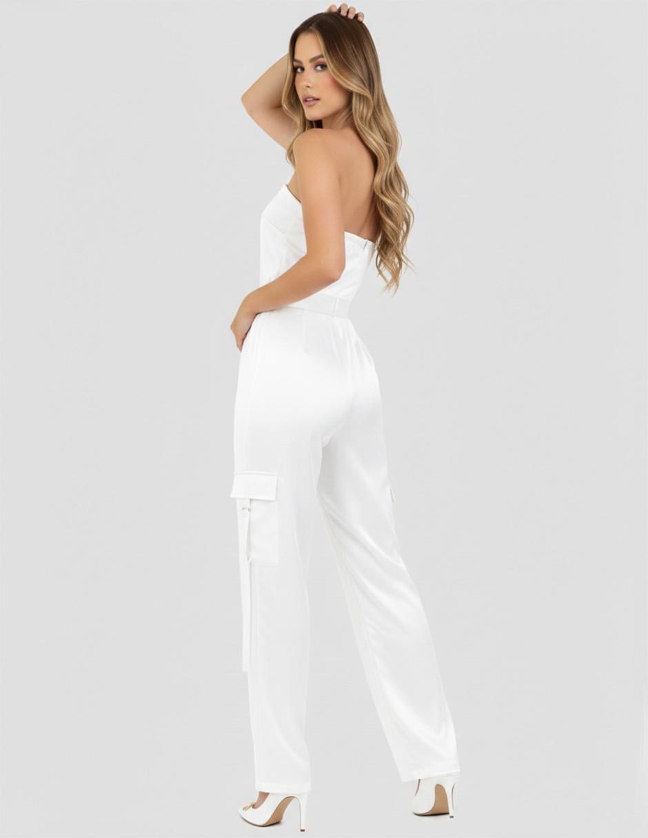 "jumpsuit" kosauki moda "de" satín casual "estampado" liso "para mujer"