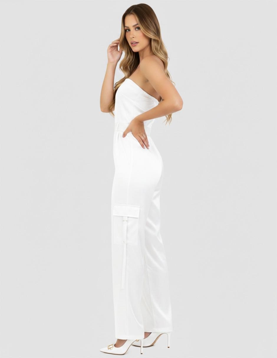 "jumpsuit" kosauki moda "de" satín casual "estampado" liso "para mujer"