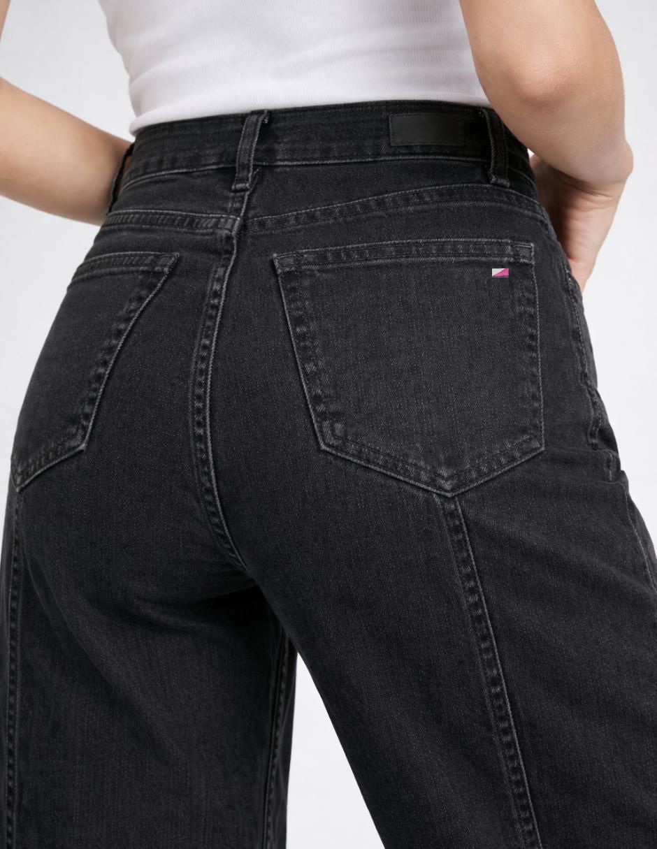 Jeans wide leg a la cintura alta para mujer 2