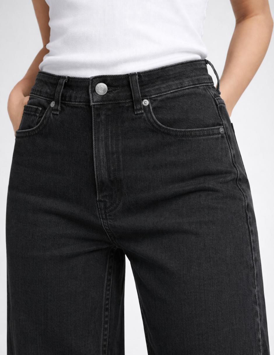 Jeans wide leg a la cintura alta para mujer 3