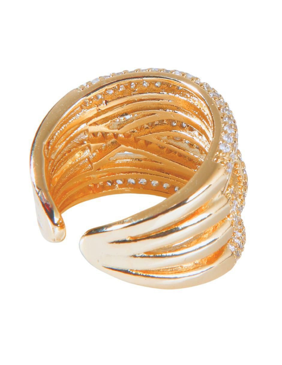 Anillo Imperio con acabado baño de oro 18 K
zirconia 2