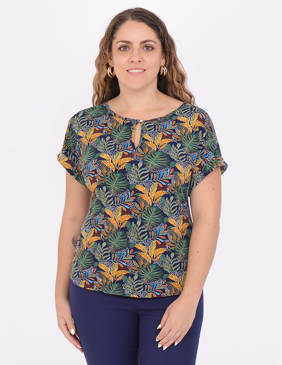 Blusa manga corta para mujer