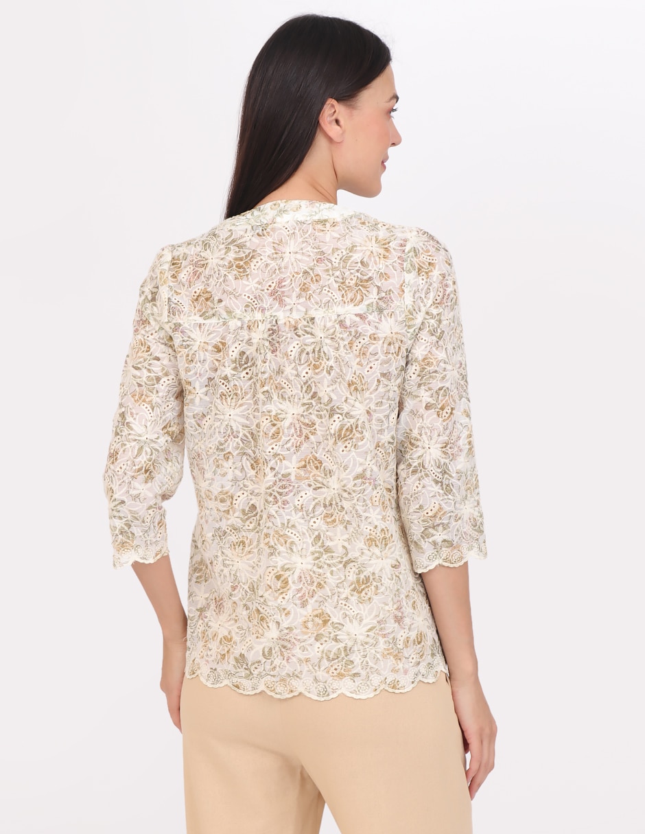 Blusa manga 3/4 para mujer 2