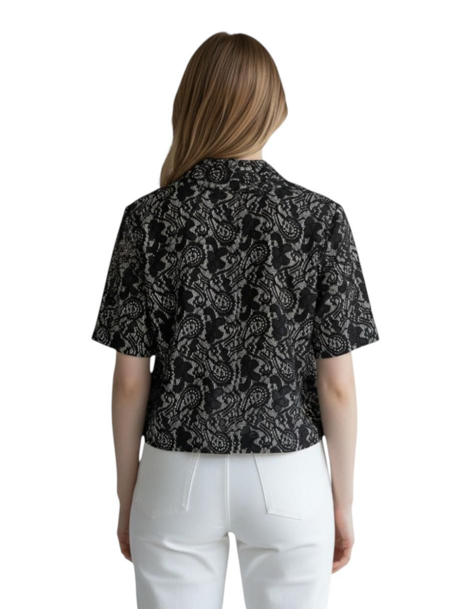 Blusa camisera manga al codo para mujer 2